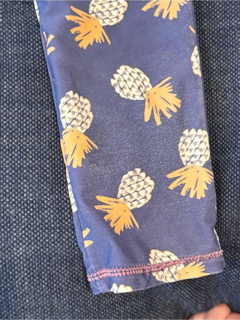 Navy Blue Pineapple Swimzip Full Body Swimsuit Long Sleeve Pants 3T/4T UPF 50